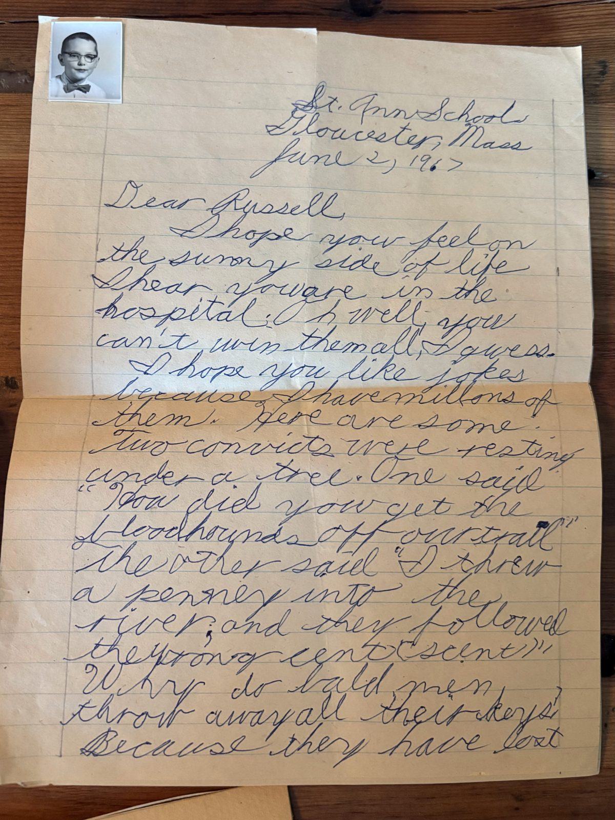 Photograph of letter L01, Page 1