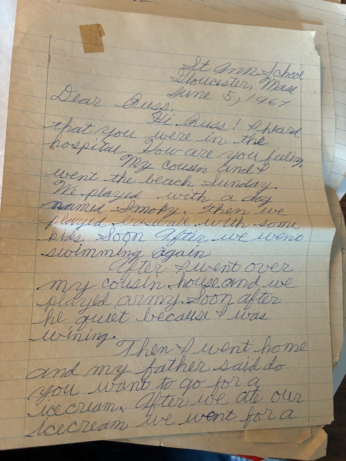 Photograph of letter L05, Page 1