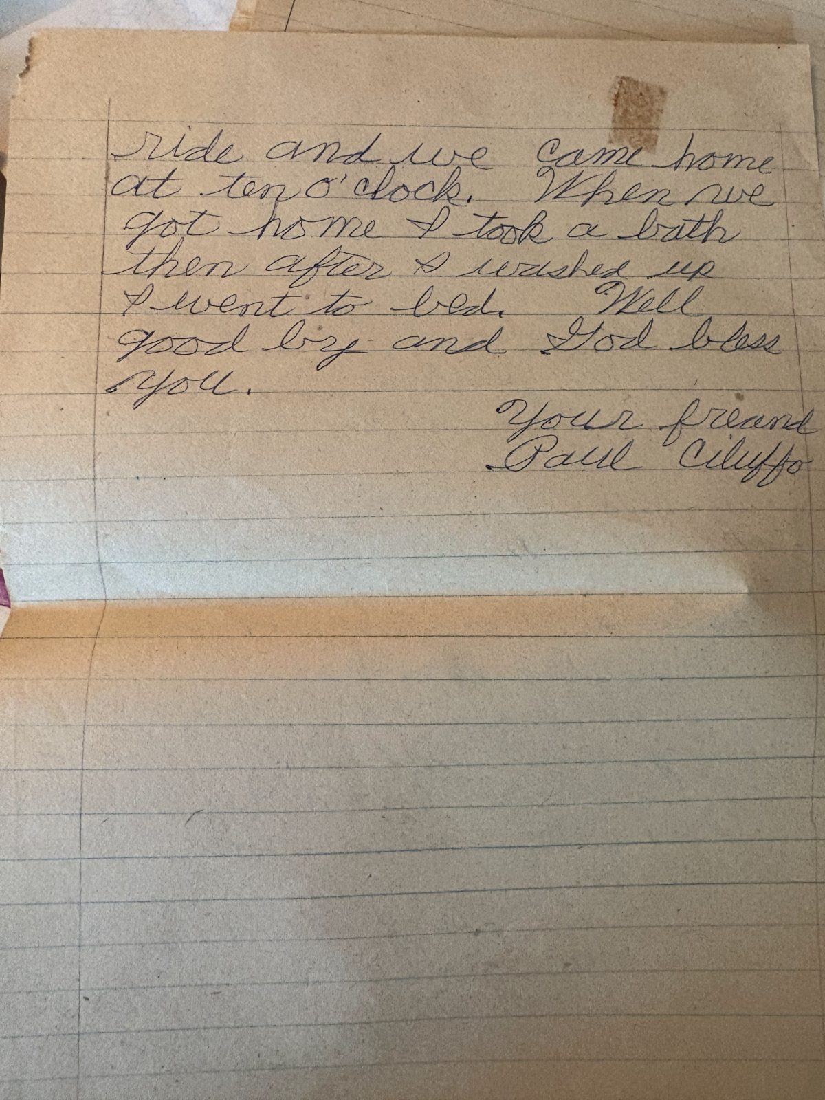 Photograph of letter L05, Page 2