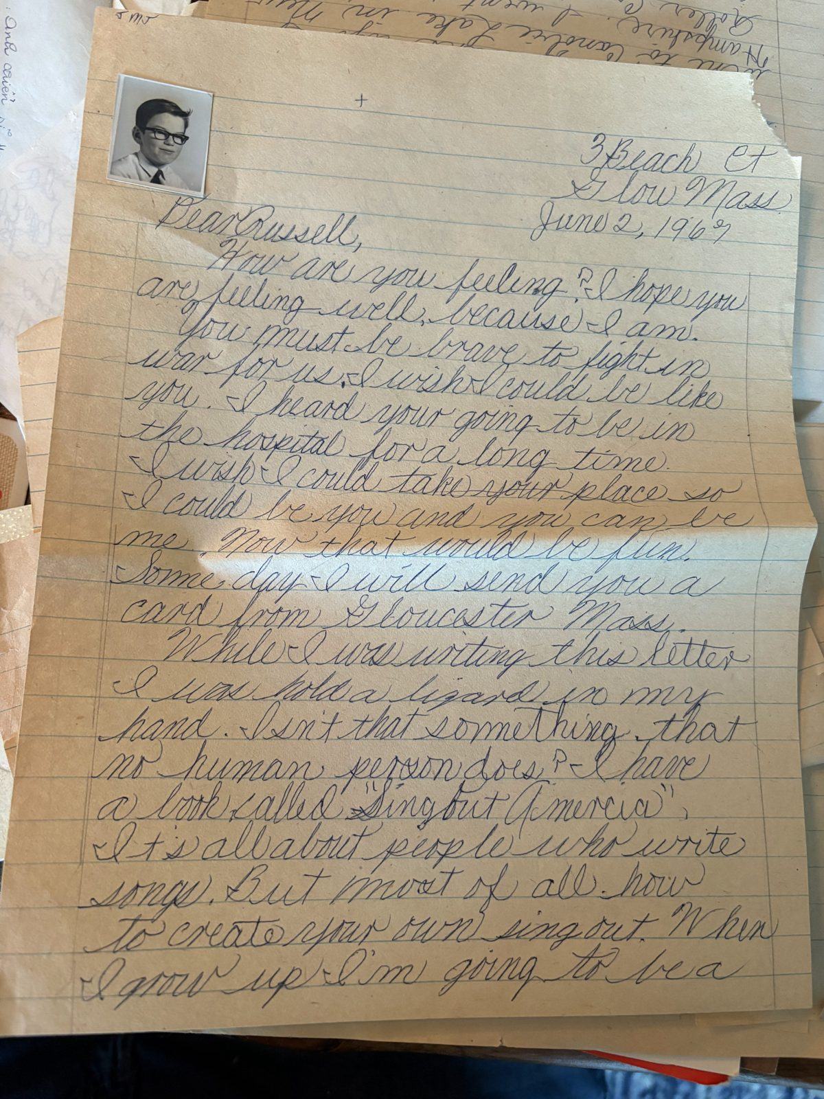Photograph of letter L06, Page 1