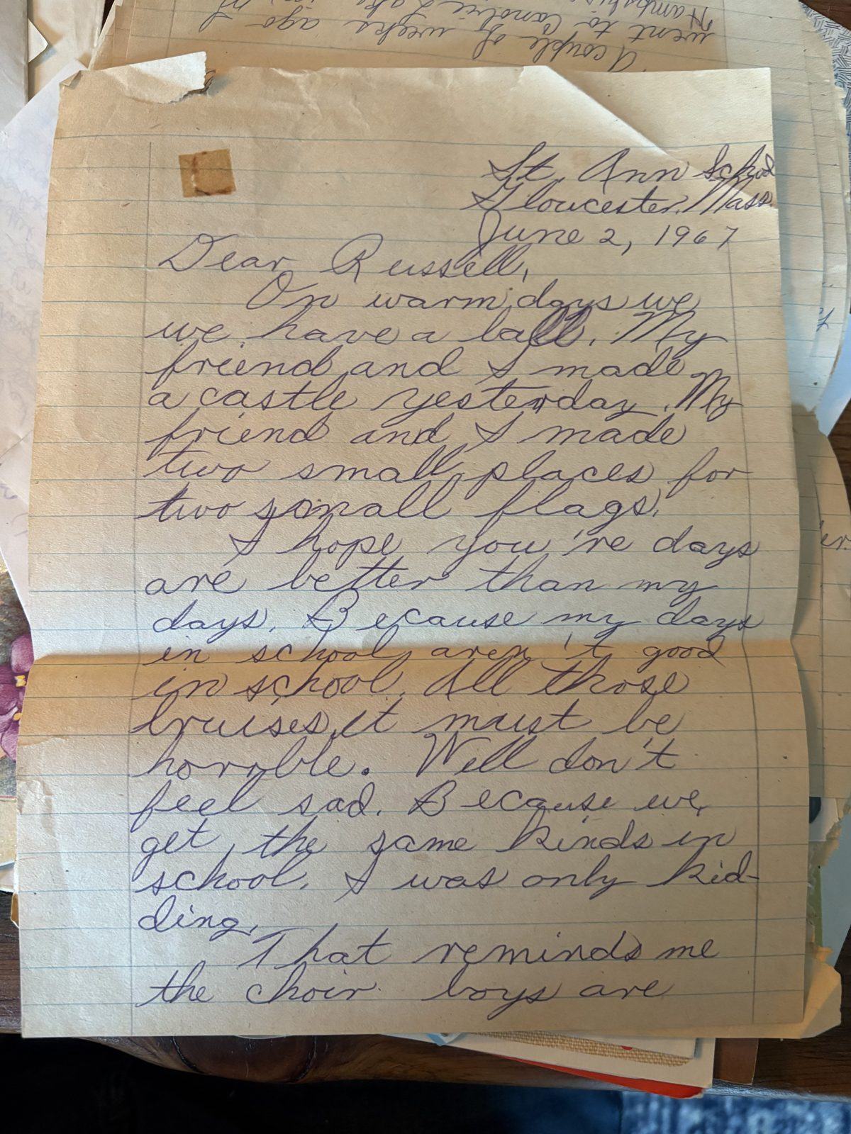 Photograph of letter L08, Page 1