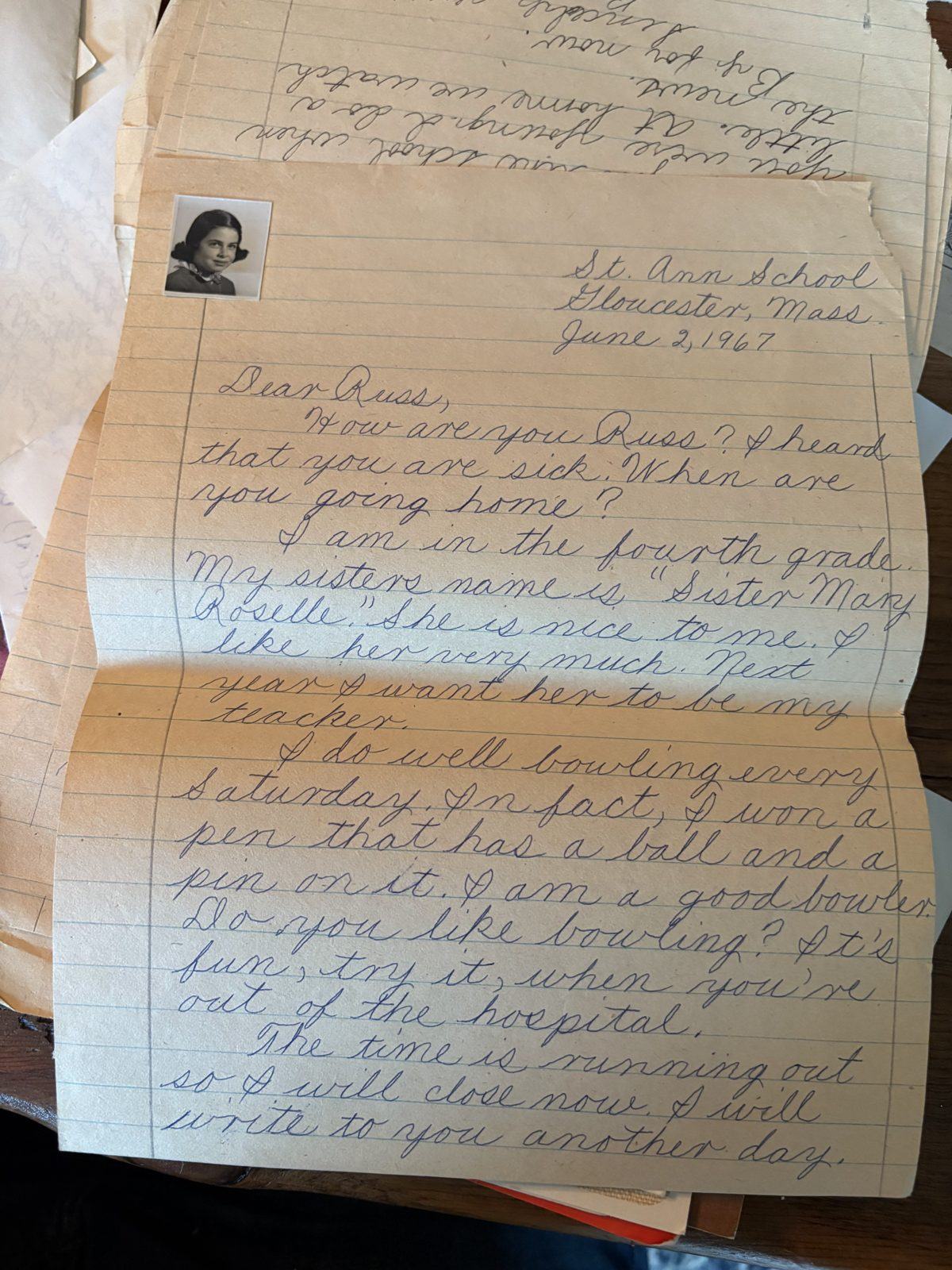Photograph of letter L10, Page 1