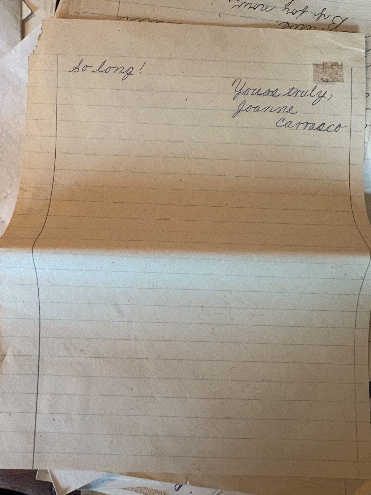 Photograph of letter L10, Page 2