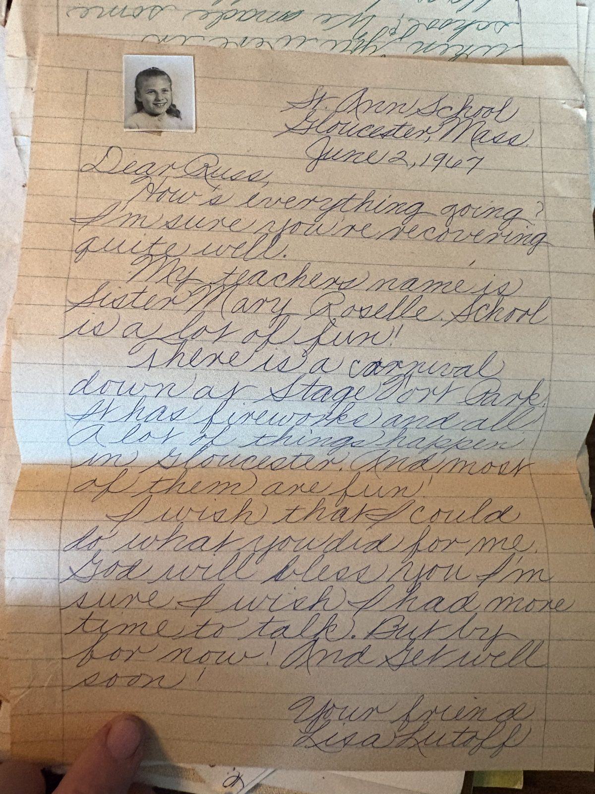 Photograph of letter L12, Page 1