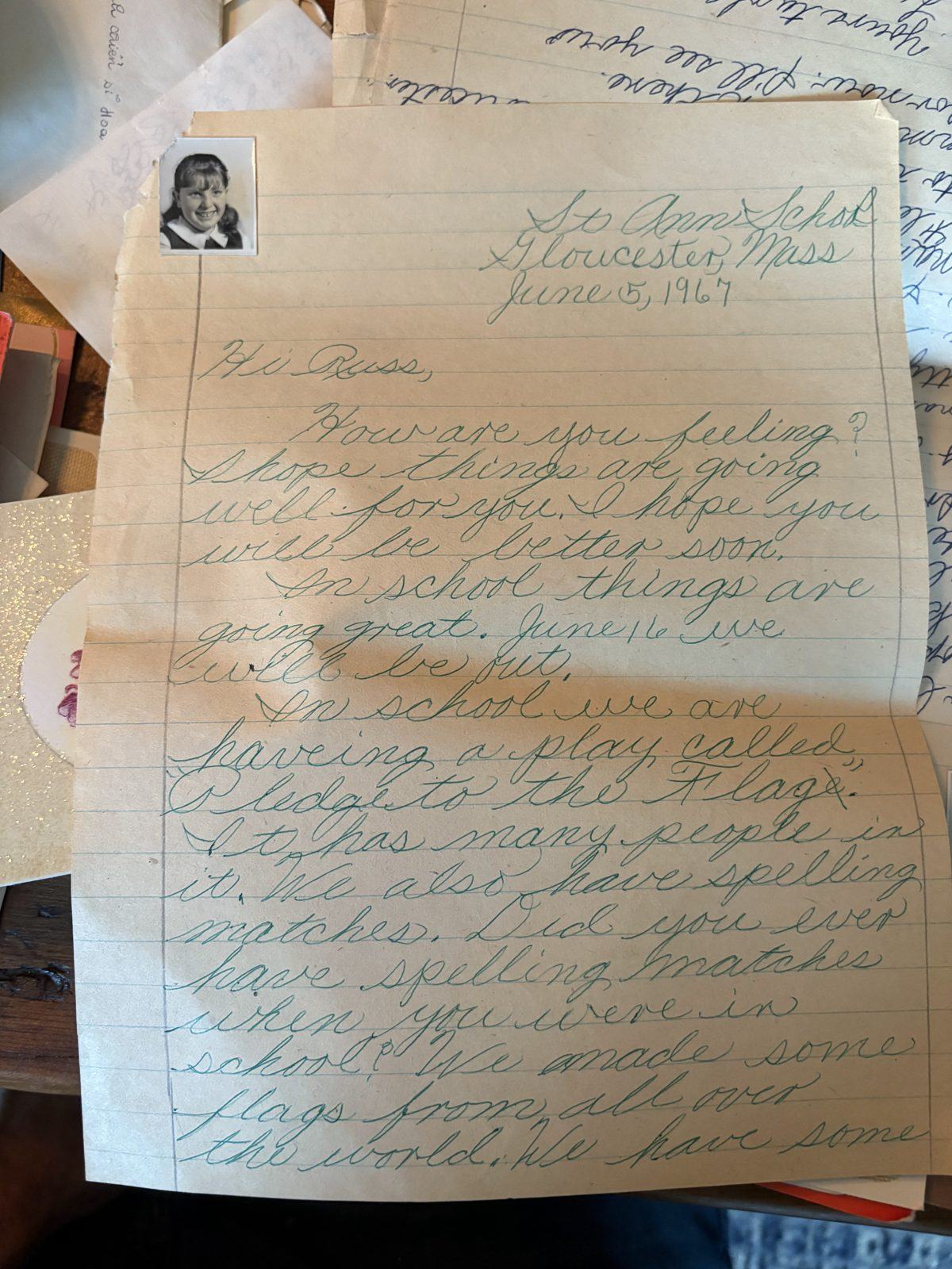 Photograph of letter L13, Page 1