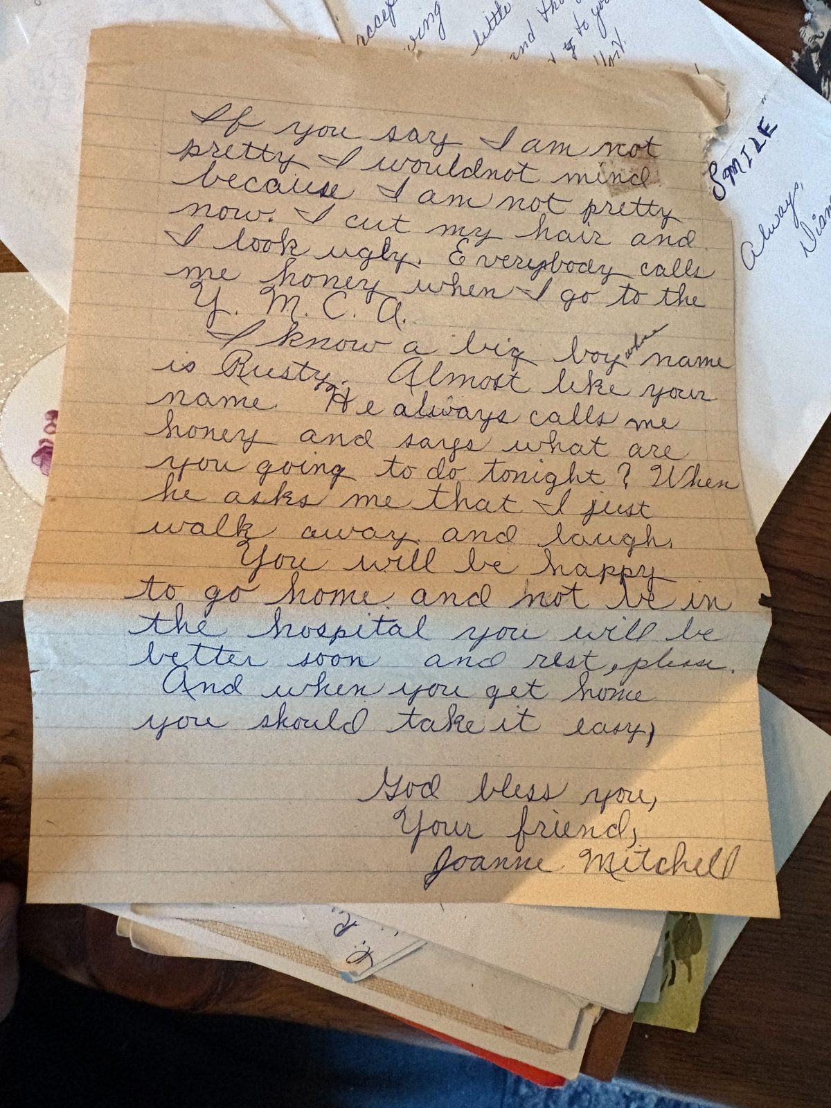 Photograph of letter L23, Page (later page)