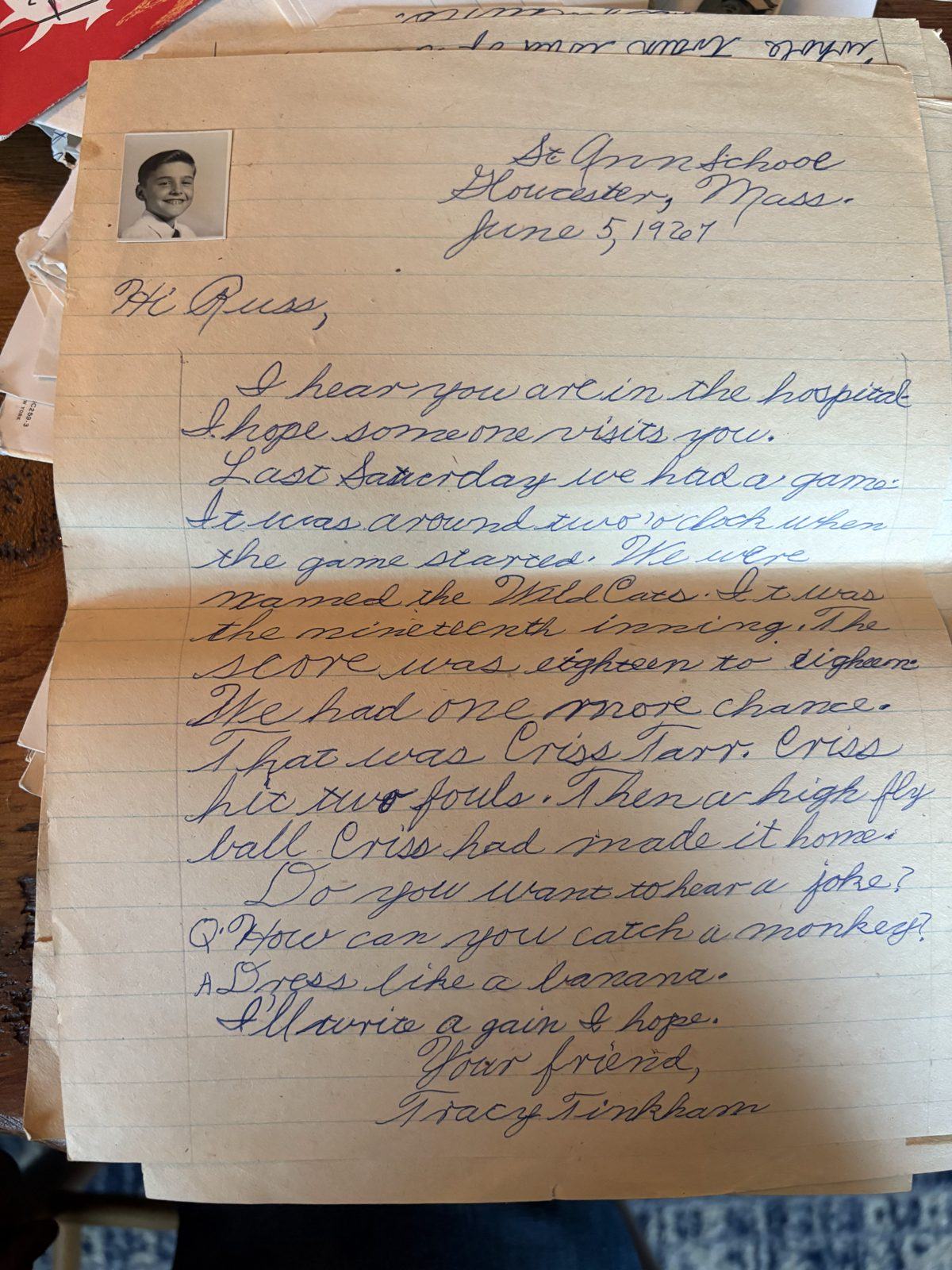 Photograph of letter L30, Page 1
