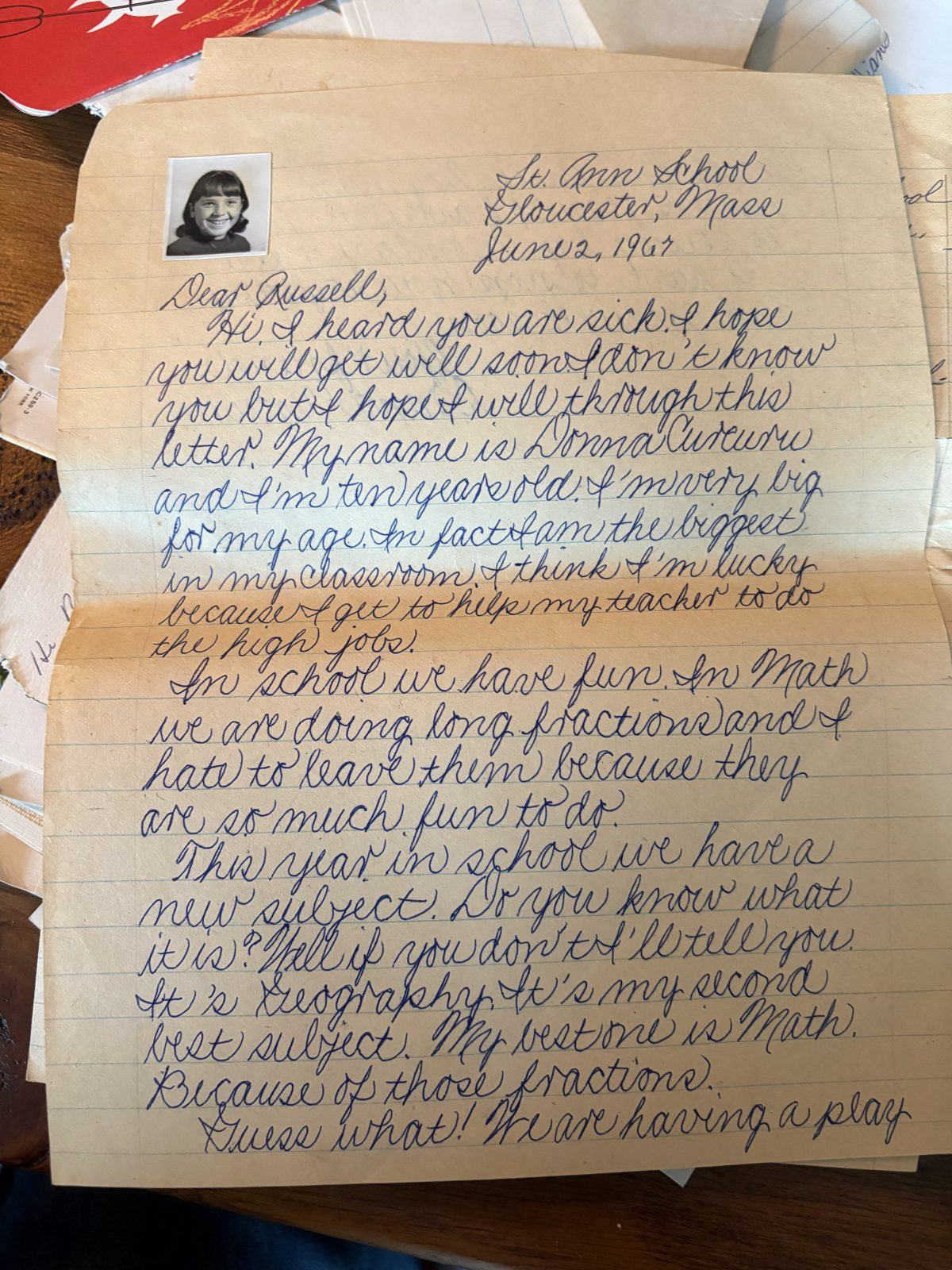 Photograph of letter L34, Page 1