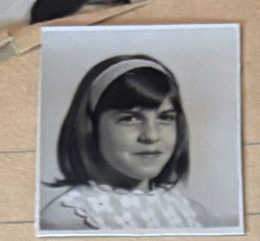 School photo taped to letter L24