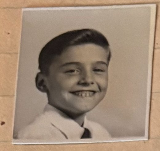 School photo taped to letter L30