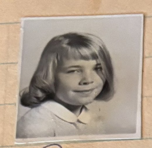 School photo taped to letter L35
