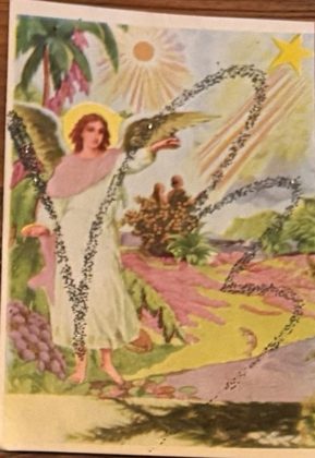 Front of a 1966 Christmas card from Hue, card 3 of 12