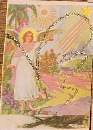 Front of a 1966 Christmas card from Hue, card 5 of 12