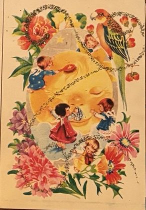 Front of a 1966 Christmas card from Hue, card 7 of 12
