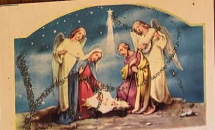 Front of a 1966 Christmas card from Hue, card 8 of 12