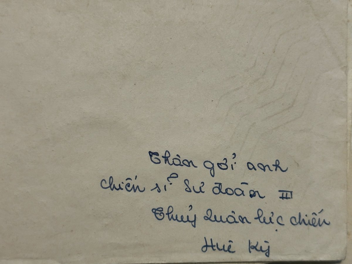 Envelope handwritten in Vietnamese to a soldier of the 3rd Marine Division, United States