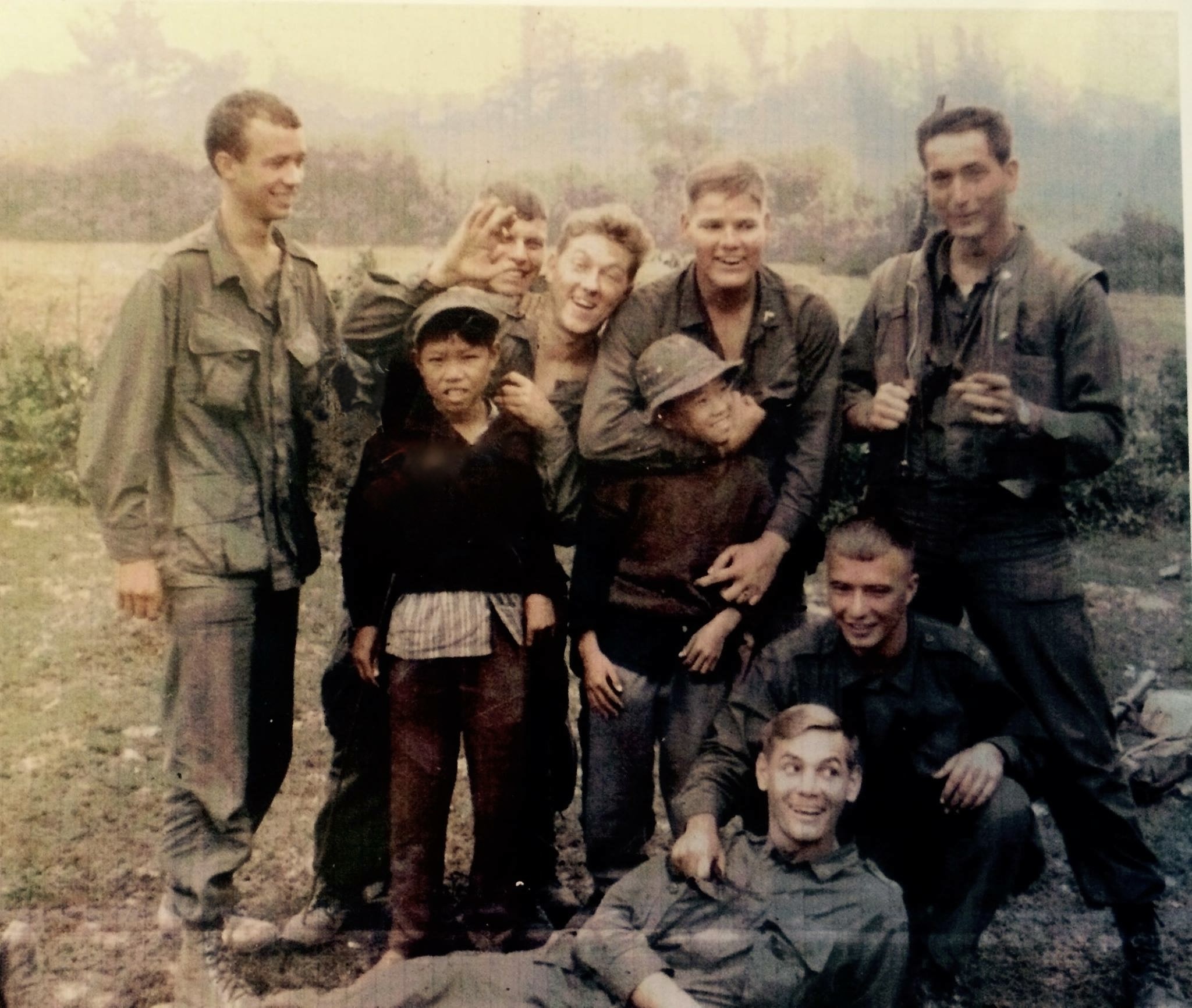 Russell Jacobson with fellow servicemen in Vietnam